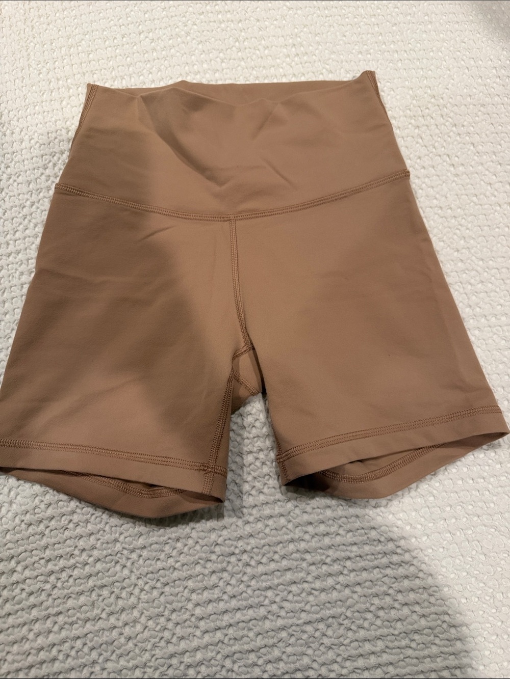 Tan High-Rise Women’s Bike Shorts in Taupe